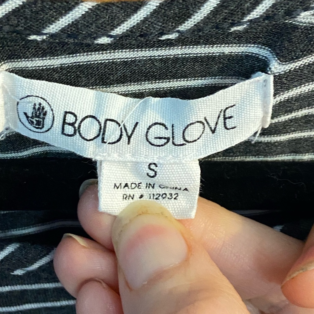 Body Glove Black and White Striped Mini Dress size Small - Picture 2 of 5